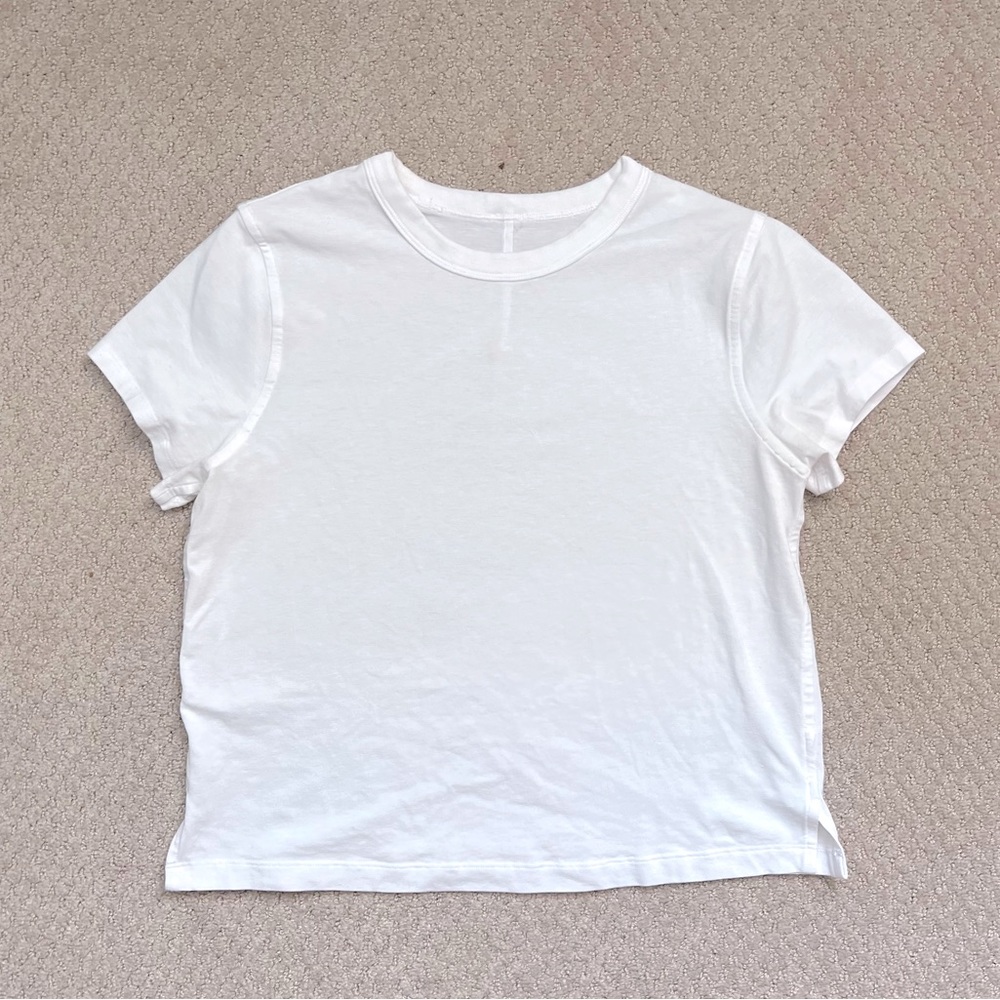 Lululemon White Classic-Fit Cotton-Blend T-Shirt